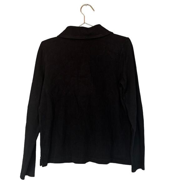 Lauren Ralph Lauren long sleeve adjustable neck black Sweater - Picture 4 of 7